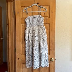 Zimmerman eyelet lace blue and white striped dress, Zimmerman size 1